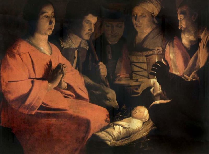 Georges de La Tour The adoracion of the shepherds oil painting picture